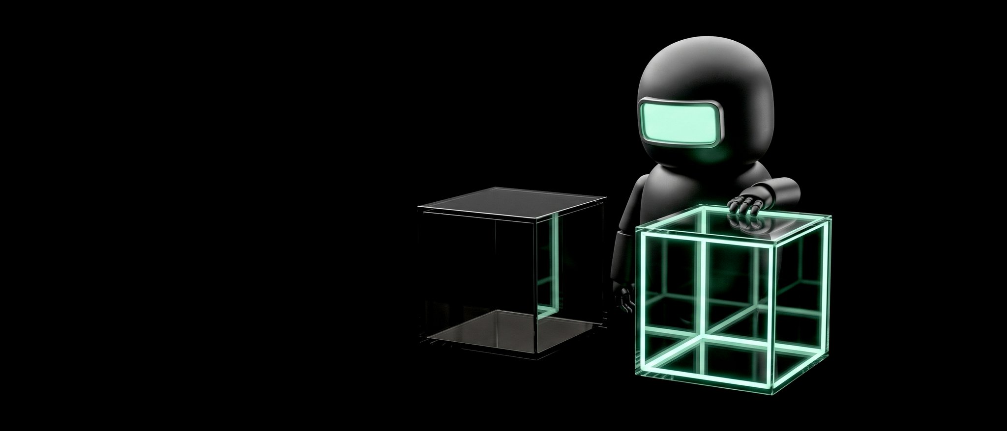 Un pequeño robot toca uno de dos cubos de cristal idénticos y solo ese se enciende: la variante que gana en un test